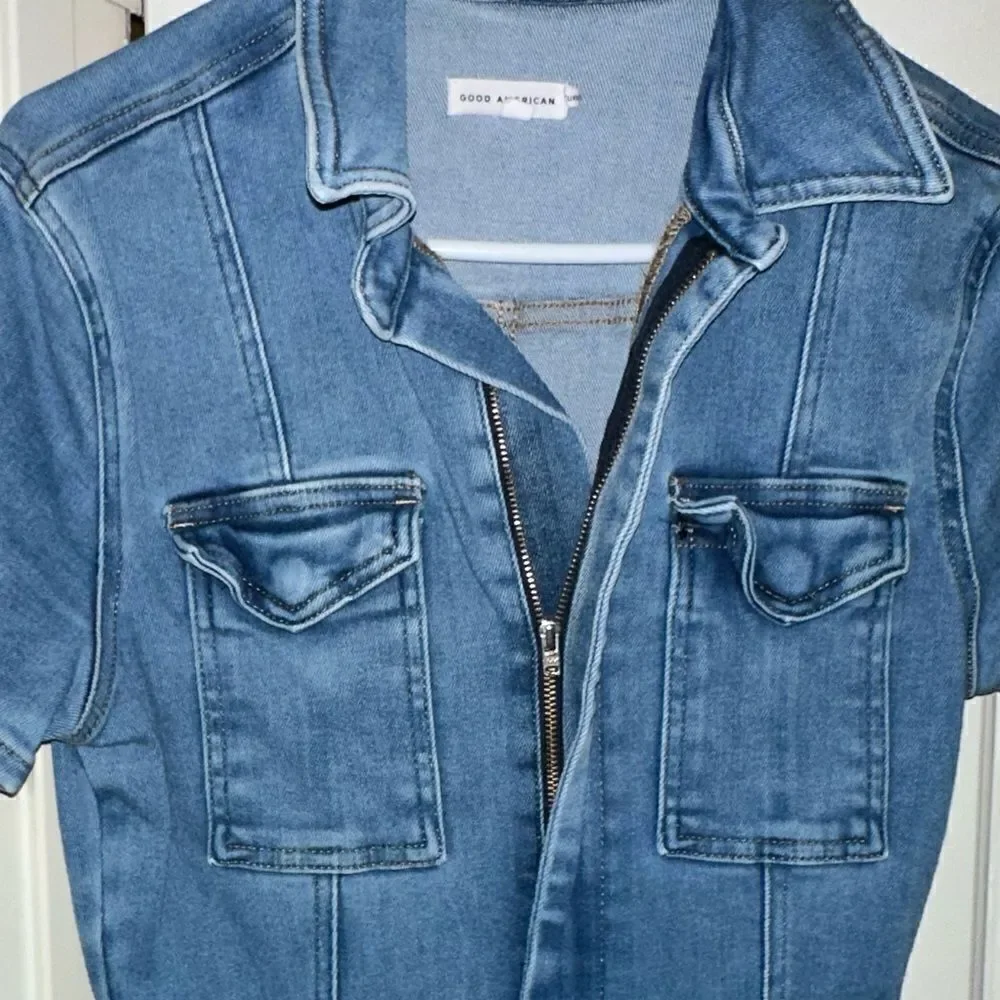 Good American Dress for Success Denim Jumpsuit